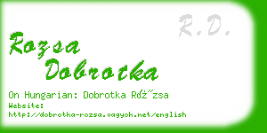 rozsa dobrotka business card